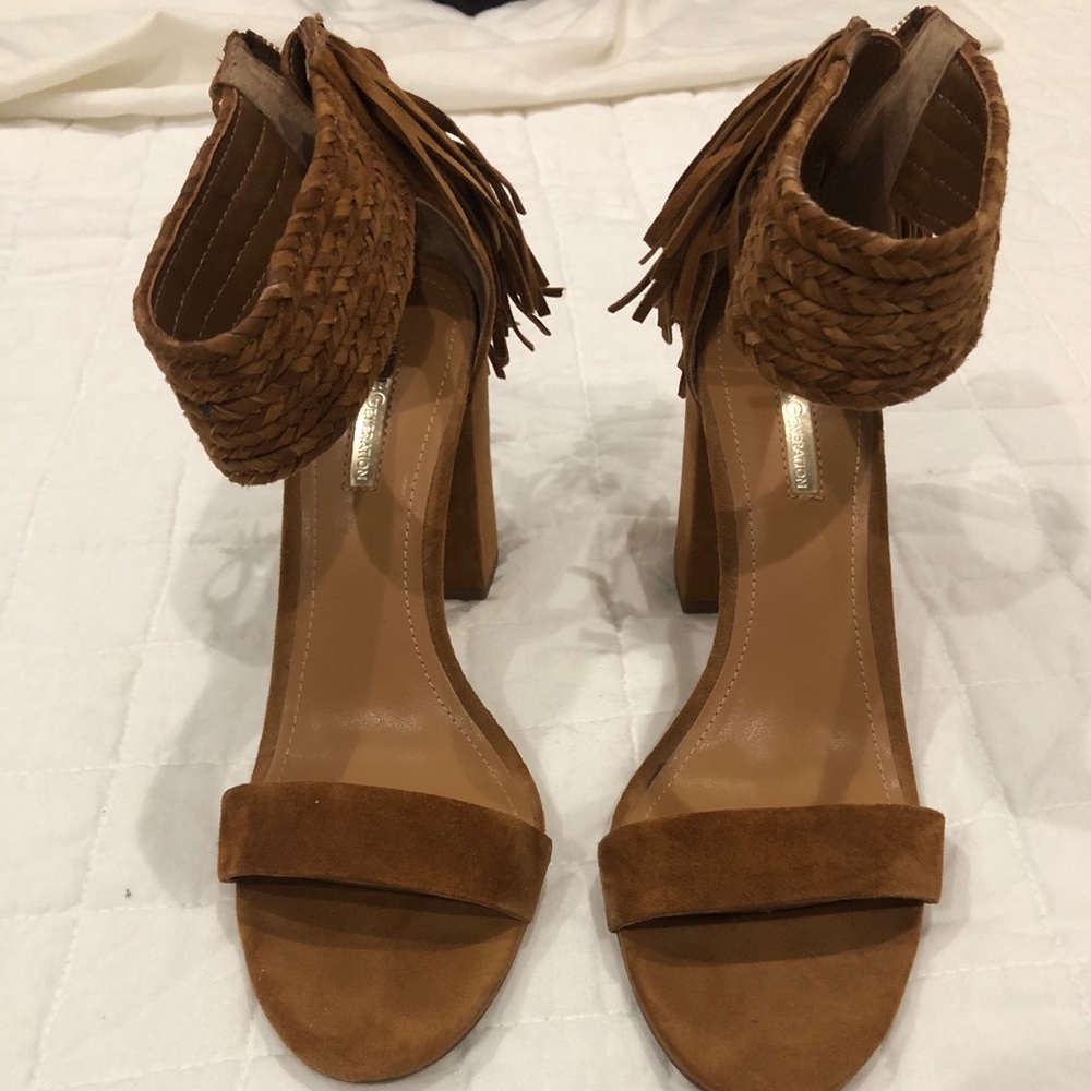 Leather heels